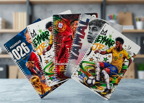 دفاتر 50 برگ طلقی نقاشی و خط دار فوتبالی پاسارگاد | فروش فقط به صورت عمده